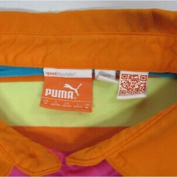 Puma Golf Polo Shirt Dry Cell Men's Size M Fitted Athletic multicolored … - Picture 4 of 7